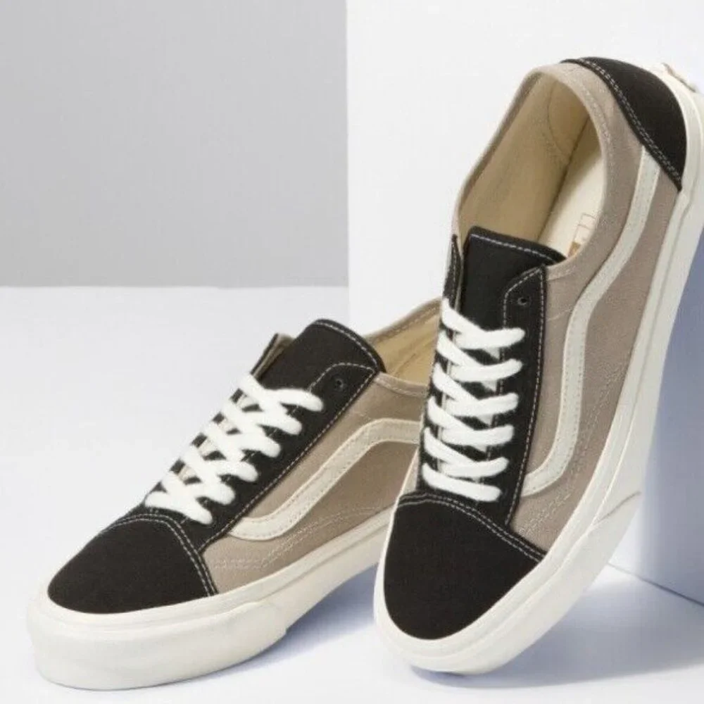 NWT VANS Men's Eco Theory Old Skool Tape Shoes - Nude/Brown/Black - VN0A54F4BLK - Picture 1 of 9